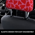 thumbnail image 4 of Kdxio Love Heart Pattern Print 2 Piece Car Head Rest Covers Set Auto Front/Rear Seats Headrest Cover Universal Fit Most Cars,Sedan, SUV, 4 of 9