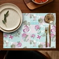 thumbnail image 5 of Pioneer Flower Floral Print Pattern Summer Placemats Table Placemats Set Of 4-Linen Kitchen Washable Placemats Table Mats 12x18 Inch Non-Slip Heat Resistant, 5 of 5