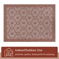 thumbnail image 4 of Well Woven Medusa Sol Lattice Trellis Coral 5'3" x 7'3" Indoor/Outdoor Flat-Weave Area Rug, 4 of 8