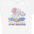 thumbnail image 4 of Inktastic I Love My Babysitter Elephant Family Boys or Girls Baby Bodysuit, 4 of 5