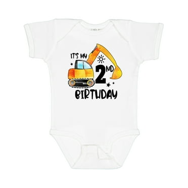 Inktastic Construction Truck It's My 2nd Birthday Boys or Girls Baby Bodysuit