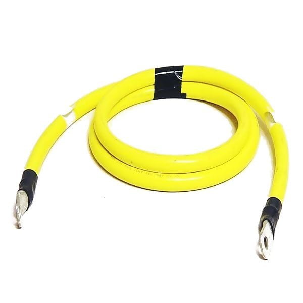 Standard Boat Battery Cable 1/0 AWG 8 Foot Yellow