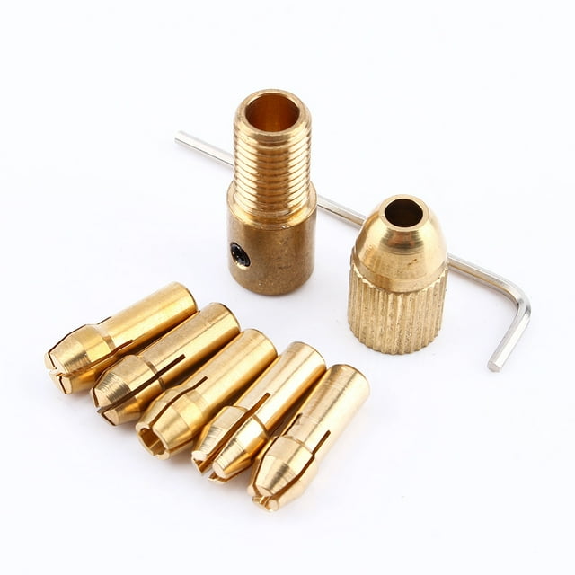 Portabrocas De Cobre Para Minitaladro Portabrocas Eléctrico Pequeño 1Set/8pcs 0.5mm-3mm Broca Eléctrica Pequeña Collet Micro Mini Twist Drill Tool ANGGREK Otros