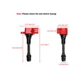 thumbnail image 2 of Set of 6 ISA Red Ignition Coils and Denso Spark Plugs Compatible with 2008-2015 Nissan Xterra 4.0L Replacement for UF349, 2 of 3