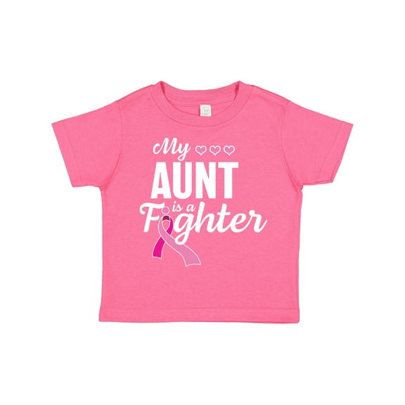 Inktastic Breast Cancer Awareness My Aunt is a Fighter Boys or Girls Toddler T-Shirt