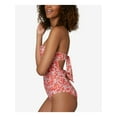 thumbnail image 3 of O'NEILL Women's Red Floral Stretch Adjustable Tie One Piece Swimsuit Juniors L, 3 of 3