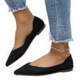 thumbnail image 4 of YOUYEDIAN Womens Flat Shoes Dress Slip on Non Slip Loafers Spring Summer Business Walking Shoes Comfortable Closed Toe Orthopedic Shoes (Black), 4 of 8