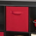 thumbnail image 3 of ClosetMaid Cubeicals Fabric Drawer, Open Storage Organizing Bin, Red (2 Pack), 3 of 6
