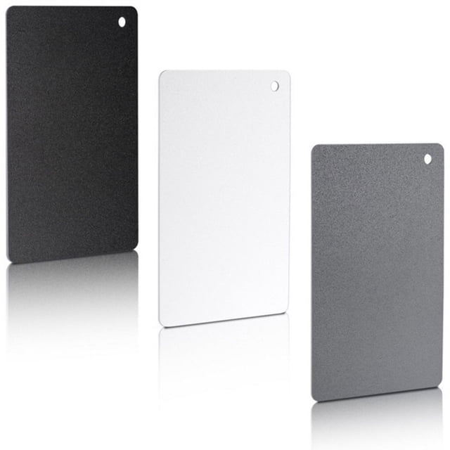 OULII 2Sets Grey Plastic Rectangular Cards for Camera Accessories Light Reflectors 3.3x2.1in