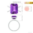 thumbnail image 5 of ANGARA Natural 6.5 Ct. Amethyst Solitaire Ring in 14K White Gold for Women (Ring Size: 5.5), 5 of 10