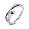thumbnail image 1 of 1pc Beautiful & Fashionable Creative Opening Ring With 925 Silver, Star, Infinity Sign & Gemstone, Adjustable Size, Suitable For Women'S Birthday, Dating, Daily Wear Or As Christmas, Valentine'S Day,, 1 of 5