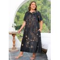thumbnail image 3 of PinkBeautiM Plus Size Maxi Nightgowns for Women House Dress with Pockets Short Sleeve Sleepwear, 3 of 6