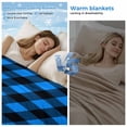 thumbnail image 2 of Black Blue Plaid Cooling Blanket, Lightweight Breathable Summer Throw Blanket with Double Sided Cold Effect, Country Buffalo Checked Gingham Picnic Beach Blankets Bed Sheet for Hot Sleepers 60"x80", 2 of 8