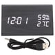 thumbnail image 3 of Reloj despertador digital de Madera Nikou con Control de voz, 3 of 9