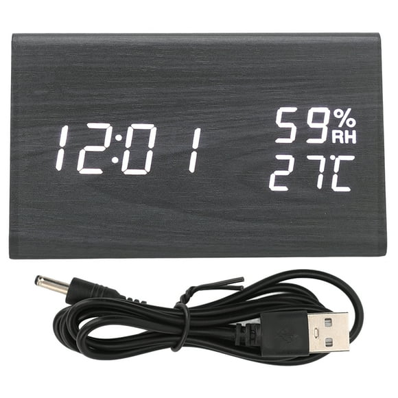 Electronic LED Clock,Wooden Digital Alarm Clock Wooden LED Clock Alarm Clock Best in Class