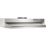 Broan 30-Inch 2-Speed Under-Cabinet Round Range Hood, Stainless Steel, 190 Cfm