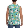 thumbnail image 4 of Pofeuu Panda Bathing Print Men's Muscle T-Shirt, Sleeveless, Muscle Tank, Classic Muscle Tee Top For Men Casual Sleeveless Muscle T-Shirt Trendy Clothes-Medium, 4 of 7