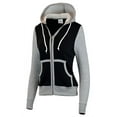 thumbnail image 2 of Women Two Color Lightweight Block Pocket Zip Up Hoodie Jacket, 2 of 3
