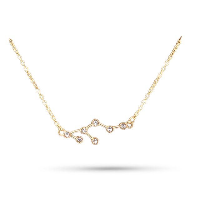 Constellation Tema Diy Diario Diebre Amistad Collar Ins Creative Ajustable Colgante ajustable para amantes Festival Regalos de cumpleaños Leo Gold Inevent AP009330-06