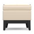thumbnail image 6 of Oregon 42"W Rectangle Storage OttomanBench with Tray in Satin Cream Faux Leather, 6 of 15