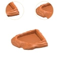 thumbnail image 6 of Serenable corner Terrarium Bowl Reptile Feeding Dish, Decorative Turtle Water Dish, Reptile Bathing Pool for Chameleon, Bearded Dragons light brown, 6 of 9