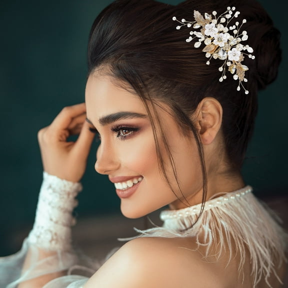 LOLIPPYY Crystal Bridal Comb 1Pcs Decorative Hair Combs For Wedding Brides