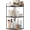 Black, variant on 3 Tier Corner Bathroom Counter Organizer, Countertop Organizer, Makeup Organizer Countertop, Bathroom Storage Sink Shelf, Wooden and Metal Counter Shelf (Large Capacity-Rustic Walnut)