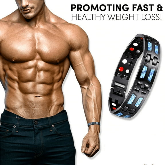 FAMTKT Bangle for Women, Carbon Blue Color Magnet Bracelet, Carbon Blue Color Titanium Bracelet, Gift for Men