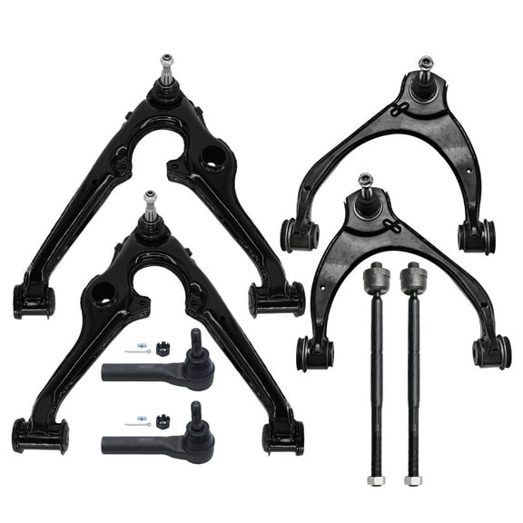 Detroit Axle - Front End Suspension Kit for Chevy GMC Silverado Sierra 1500, Yukon XL Tahoe Suburban Escalade, 4 Upper Lower Control Arms with Ball Joint 4 Inner Outer Tie Rods Replacement