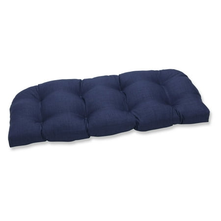 Pillow Perfect Rave Solid Outdoor/Indoor Wicker Loveseat Button Tufted Cushion