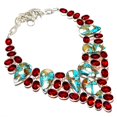 thumbnail image 2 of Spiny Oyster, Garnet Gemstone 925 Sterling Silver Jewelry Necklace 18", 2 of 2