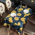 thumbnail image 2 of Yellow Lemon Slices DarkBlue Pattern Rectangle Tablecloth 60"x120",Waterproof Polyester Rectangle Table Cloth, Wipeable Spillproof Polyester Tablecloth for Dining, Camping, Indoor and Outdoor, 2 of 6