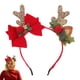 thumbnail image 1 of Diadema de astas navideñas, diadema con lazo, diadema decorativa, linda diadema para mujer., 1 of 6