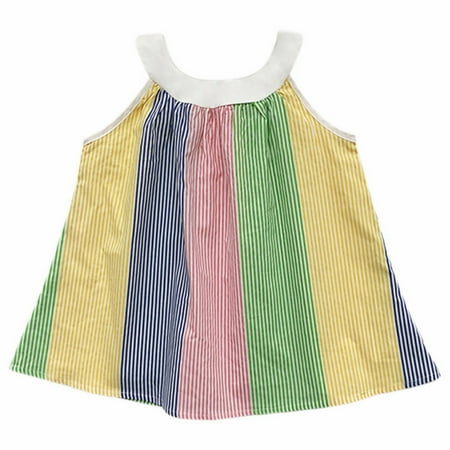

Toddler Kids Baby Girls Summer Casual Sleeveless Colorful Stripes Party Dress Clothes Girl Leotard Dress Toddler Fancy Dress Toddler Girl Clothes Rainbow Tunic Girls Preschool Dress 9 Dresses Toddler