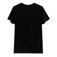 thumbnail image 3 of Business Casual Tops for Women V Neck Plain Button T Shirts Blouses Ruched Short Sleeve Tunic Tops to Wear with Leggings, 3 of 6