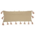 thumbnail image 2 of Rose Pink Tasseled Lumbar Pillow, 2 of 5