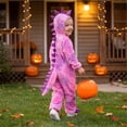 thumbnail image 5 of Dinosaur Onesie Costume for Ch'ildr'en, Hooded Animal Jumpsuit with Spikes and Tail, Halloween Christmas Cosplay Outfit, 5 of 8