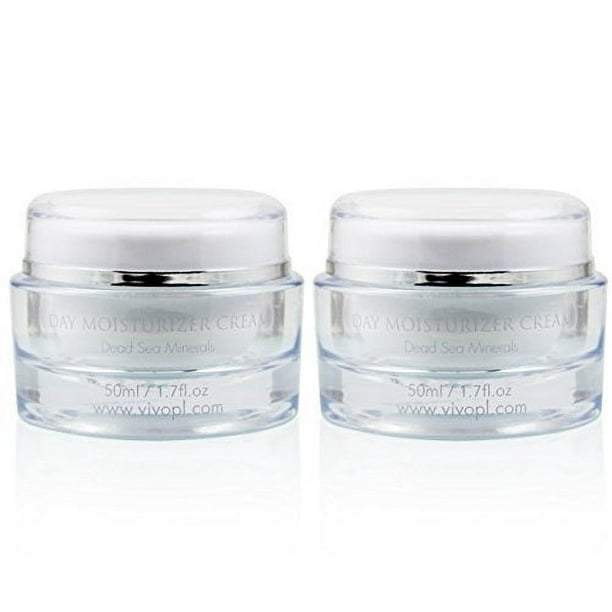 Crema de día Vivo Per Lei - Crema facial del Mar Muerto para piel seca y apagada - Crema hidratante de día con manteca de karité - Hidratante de día no graso - Crema facial hidratante para mujeres (pa