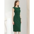thumbnail image 4 of DARING DIVA Slim Fit Sleeveless Work Dress XL Dark Green, 4 of 6