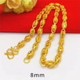 thumbnail image 6 of QQTDFG 3 Types 24K Yellow Gold Plated Fashion Eyes Chains Necklace for Men Women 24"-4mm 24" 17g, 6 of 9