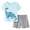 Light Blue, variant on Xudanell Boys Girls Pajama Set 2 Piece Little Kids Pajamas Pjs Short Sleeve Rayon Summer Sleepwear 2-7Years (Light Blue, 12-18 Months)