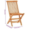 thumbnail image 2 of vidaXL Bistro Set Teak Solid teak wood Medium Foldable Bistro Set, 2 of 2