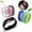 Black, variant on Flmtop 2Pcs Unisex Fashion Silicone Red LED Sports Bracelet Touch Digital Wrist Watch Red