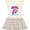 Natural with Stripes, variant on Inktastic Grandpa's Fishing Buddy (pink) Girls Toddler Dress