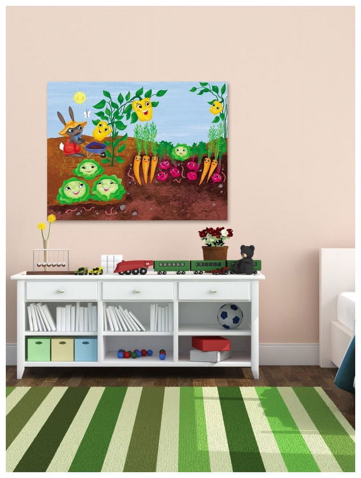 Marmont Hill "Happy Garden" by Curtis Painting Print on Canvas