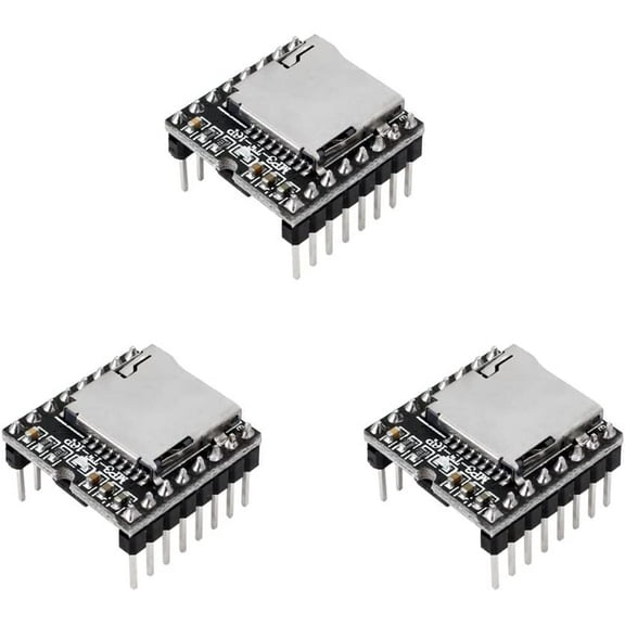 Treedix 3pcs Mini MP3 Player Developent Module DF Player Module MP3 Player Decode Board Support TF Micro SD Card/Serial Port Compatible with Arduino