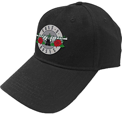 Guns N? Roses Casquette de Baseball pour Homme à Logo Cercle Argenté Ajustable Noire
