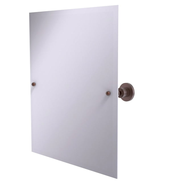 Allied Brass AP-92 Frameless Rectangular Tilt Beveled Edge Wall Mirror, Antique Copper