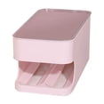 thumbnail image 2 of Xihbxyly Organizador de Doble Capa para Refrigerador, con Deslizamiento Automático, Gestión de Alimentos Frescos, Borde Seguro, Práctico para La Cocina Del Hogar, Plástico, Blanco, Rosa, Gris y Amari, 2 of 6
