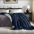 thumbnail image 6 of U by Bedsure Sherpa Fleece King Size Navy - Thick and Warm, Soft Fuzzy Large Blanket, 108x90 inches, 6 of 9